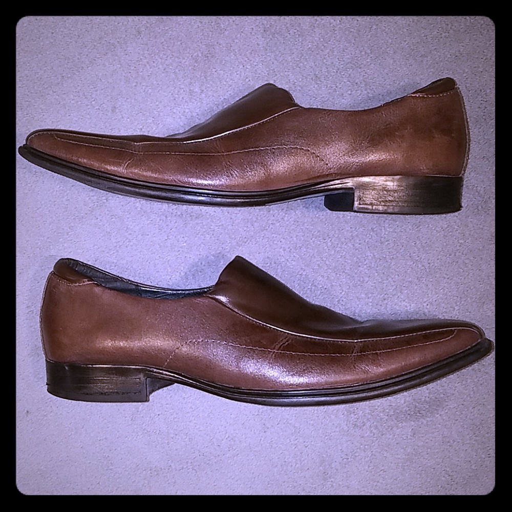 Mark Nason Brown Leather Loafers Slide-on Size 13